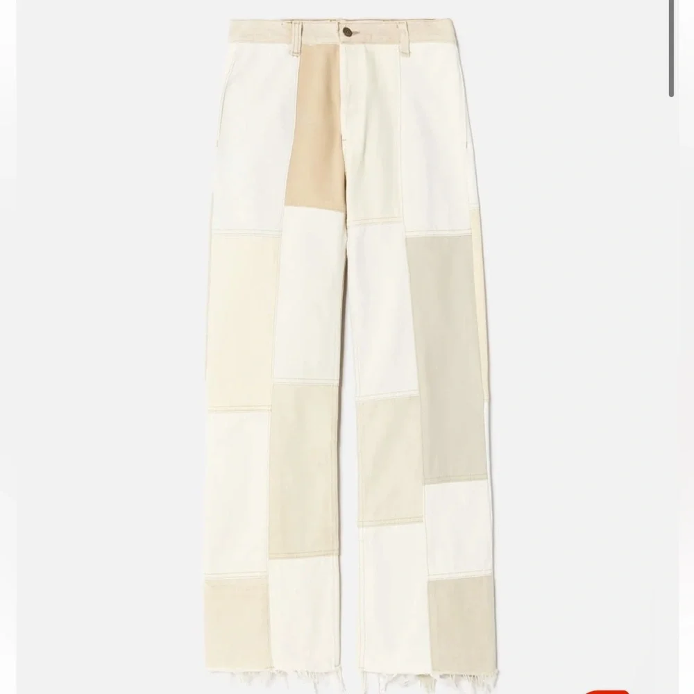 REDONE Beige Levi’s 70s Patched Wide Leg Pants Size 26 - Picture 2 of 7